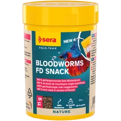 Kép 1/2 - Sera Bloodworms FD Snack Nature szárított, liofilizált díszhaltáp 100 ml