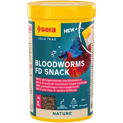 Kép 1/2 - Sera Bloodworms FD Snack Nature szárított, liofilizált díszhaltáp 250 ml
