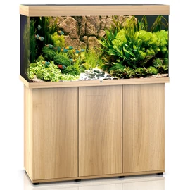 Juwel Rio 350 LED akvárium szett bútorral világos fa