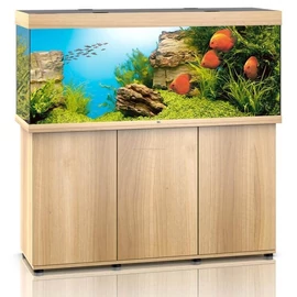 Juwel Rio 450 LED akvárium szett bútorral világos fa